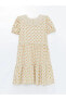 LCW Kids Bebe Yaka Çiçekli Kız Çocuk Elbise