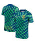 ფოტო #1 პროდუქტის Men's Blue, Green Brazil National Team 2022/23 Pre-Match Top