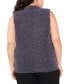 ფოტო #3 პროდუქტის Plus Size Crossover Sleeveless Surplice Top