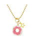 ფოტო #1 პროდუქტის Donut Gold Necklace for Girls