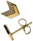 ფოტო #1 პროდუქტის Diamond Chevron Stud Earrings (1/20 ct. t.w.) in 14k Gold