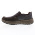 Фото #9 товара Skechers Calabrio Bazley 205006 Mens Brown Leather Lifestyle Sneakers Shoes