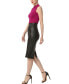 Фото #1 товара Women's Stretch Faux Leather Pencil Skirt