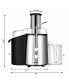 Фото #4 товара Electric Juicer Wide Mouth Fruit & Vegetable Centrifugal Juice Extractor