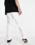 ASOS DESIGN baggy jeans with heavy rips in white