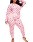 ფოტო #1 პროდუქტის Plus Size Muriel Pajama Long-Sleeve Top & Legging Pajama Set