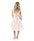 ფოტო #3 პროდუქტის Big Girls Sleeveless Pleated Metallic-Dot Social Dress