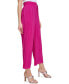 Women's High-Rise Cropped Wide-Leg Plissé Pants