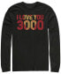Фото #1 товара Marvel Men's Avengers Endgame I Love You 3000 Iron Man, Long Sleeve T-shirt