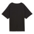 Puma Fit Oversized Logo Crew Neck Short Sleeve Athletic T-Shirt Womens Black Cas