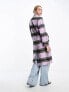 Urban Revivo applique patch detail tailored coat in lilac check Lilac Check, S - фото #5