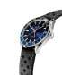 ფოტო #2 პროდუქტის Men's Swiss Alpiner Black Perforated Leather Strap Watch 42mm