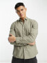 Фото #2 товара New Look long sleeve poplin shirt in light khaki