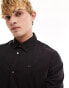 Фото #2 товара Tommy Jeans slim fit stretch shirt in black