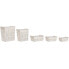 Бельевая корзина Home ESPRIT Белый Натуральный Металл Shabby Chic 42 x 32 x 51 cm 5 Предметы