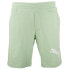 Фото #1 товара Puma Faux Embroidered Cat Shorts Mens Green Casual Athletic Bottoms 84858818
