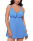 ფოტო #1 პროდუქტის Women's Piqué Tie-Front Swimdress, Created for Macy's