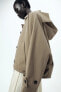 ZW COLLECTION SHORT HOODED TRENCH COAT