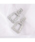 ფოტო #2 პროდუქტის Women's Silver Textured Geometric Drop Earrings