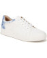 White/Bluebell Faux Leather/Canvas