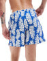 Фото #2 товара River Island swim trunks in abstract leaf print