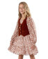 Фото #2 товара Big Girls Chiffon Dress with Vest and Necklace, 3-Pieces