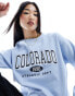 Фото #2 товара New Look Colorado logo sweatshirt in light blue