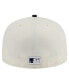 Фото #2 товара Men's White New York Yankees Cooperstown Collection Chrome 59Fifty Fitted Hat