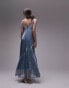 Фото #4 товара Topshop maxi dress with lace insert in pale blue