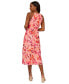 Фото #2 товара Women's Floral Print Tiered Sleeveless Midi Dress