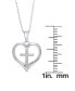 ფოტო #2 პროდუქტის Diamond Accent Silver-plated Cross in Heart Pendant Necklace