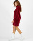 Фото #3 товара Women's Sadie Eyelash-Knit Sweater Dress