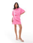 Фото #2 товара Never Fully Dressed Petite Tilly plisse mini dress in pink