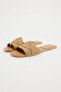 Фото #4 товара Замшевые сандалии со скрещенными ремешками ZARA
