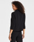 Women's Stretch Crepe Open-Front Long Sleeve Blazer