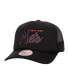 Фото #1 товара Mitchell Ness Men's Black New York Mets Script Trucker Adjustable Hat