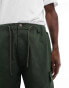 Denim Project elastic detailed utility trousers in green