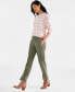 Фото #1 товара Petite Straight-Leg Cargo Ankle Pants, Created for Macy's