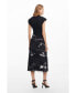 ფოტო #2 პროდუქტის Women's Midi dress with text