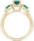 Фото #3 товара Кольцо Macy's Emerald & Diamond 14k Gold