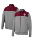 Men's Charcoal, Maroon Texas A&M Aggies Putter Herringbone Full-Zip Jacket