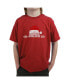 ფოტო #1 პროდუქტის Child Christmas Peeking Dog - Boy's Word Art T-Shirt