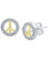 Фото #1 товара Серьги Macy's Diamond Peace Sign Stud