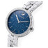 Swarovski Cosmopolitan Uhr - Eleganz in Blau mit Schweizer Präzision, Edelstahl Metallarmband 5517790
