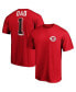 ფოტო #1 პროდუქტის Men's Red Cincinnati Reds Number One Dad Team T-shirt