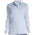 Фото #4 товара Women's School Uniform Tall Long Sleeve Interlock Polo Shirt