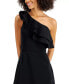 Фото #3 товара Платье French Connection Whisper One Shoulder с оборками черного цвета