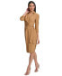 ფოტო #1 პროდუქტის Women's Tie-Waist Button-Front Dress