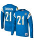 Фото #1 товара Men's Ladainian Tomlinson Powder Blue San Diego Chargers 2009 Retired Player Name and Number Long Sleeve T-shirt