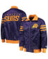 Фото #1 товара Men's Purple Phoenix Suns The Captain Ii Full-Zip Varsity Jacket